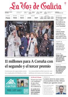 11 MILLONES PARA A CORUÑA CON EL SEGUNDO Y EL TERCER PREMIO