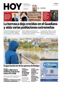 LA BORRASCA DEJA CRECIDAS EN EL GUADIANA Y AÍSLA VARIAS POBLACIONES EXTREMEÑAS