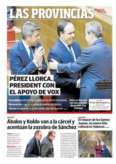 PÉREZ LLORCA, PRESIDENT CON EL APOYO DE VOX