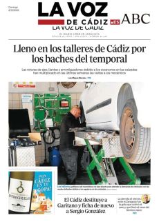 LLENO EN LOS TALLERES DE CÁDIZ POR LOS BACHES DEL TEMPORAL