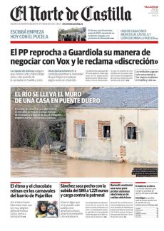 EL RÍO SE LLEVA EL MURO DE UNA CASA EN PUENTE DUERO