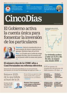 EL GOBIERNO ACTIVA LA CUENTA ÚNICA PARA FOMENTAR LA INVERSIÓN DE LOS PARTICULARES