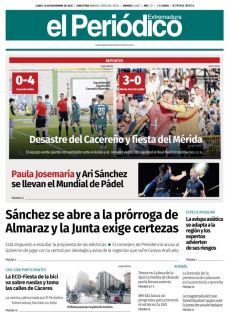DESASTRE DEL CACEREÑO Y FIESTA DEL MÉRIDA