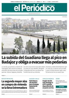 LA SUBIDA DEL GUADIANA LLEGA AL PICO EN BADAJOZ Y OBLIGA A EVACUAR MÁS PEDANÍAS