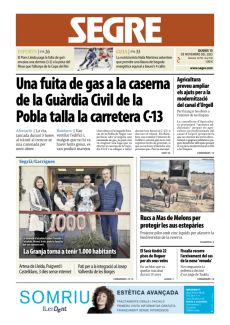 UNA FUITA DE GAS A LA CASERNA DE LA GUÀRDIA CIVIL DE LA POBLA TALLA LA CARRETERA C-13