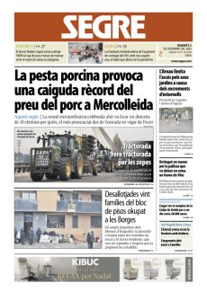 LA PESTA PORCINA PROVOCA UNA CAIGUDA RÈCORD DEL PREU DEL PORC A MERCOLLEIDA