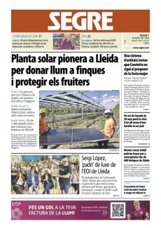 PLANTA SOLAR PIONERA A LLEIDA PER DONAR LLUM A FINQUES I PROTEGIR ELS FRUITERS
