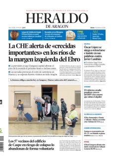 LA CHE ALERTA DE «CRECIDAS IMPORTANTES» EN LOS RÍOS DE LA MARGEN IZQUIERDA DEL EBRO
