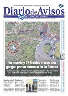 UN MUERTO Y 27 HERIDOS AL CAER UNA GUAGUA POR UN BARRANCO EN LA GOMERA
