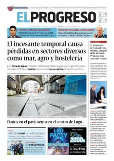 DAÑOS EN EL PAVIMENTO EN EL CENTRO DE LUGO