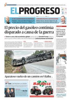 APARATOSO VUELCO DE UN CAMIÓN EN VILALBA