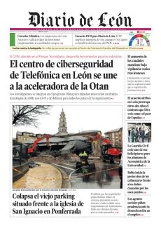 COLAPSA EL VIEJO PARKING SITUADO FRENTE A LA IGLESIA DE SAN IGNACIO EN PONFERRADA