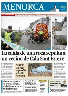 LA CAÍDA DE UNA ROCA SEPULTA A UN VECINO DE CALA SANT ESTEVE