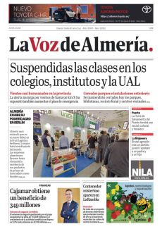 SUSPENDIDAS LAS CLASES EN LOS COLEGIOS, INSTITUTOS Y LA UAL