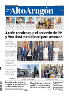 AZCÓN RECALCA QUE EL ACUERDO DE PP Y VOX DARÁ ESTABILIDAD PARA AVANZAR