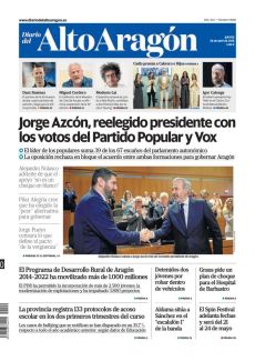 JORGE AZCÓN, REELEGIDO PRESIDENTE CON LOS VOTOS DEL PARTIDO POPULAR Y VOX