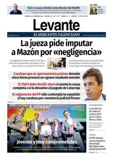 CONCLUYE QUE SU «PERMANENCIA PASIVA» DURANTE CINCO HORAS PROVOCÓ UN «GRAVE RESULTADO MORTAL» EL TSJCV DEBE DECIDIR AHORA SI ASUME LA CAUSA COMPLETA O SI LA DEVUELVE AL JUZGADO DE CATARROJA EL REGLAMENTO DEL PP SÓLO CONTEMPLA LA EXPULSIÓN SI HAY CONDENA PO