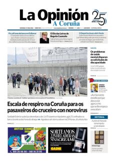 ESCALA DE RESPIRO NA CORUÑA PARA OS PASAXEIROS DO CRUCEIRO CON NOROVIRUS