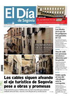 PATRIMONIO DE LA DESIDIA LOS CABLES SIGUEN AFEANDO EL EJE TURÍSTICO DE SEGOVIA PESE A OBRAS Y PROMESAS